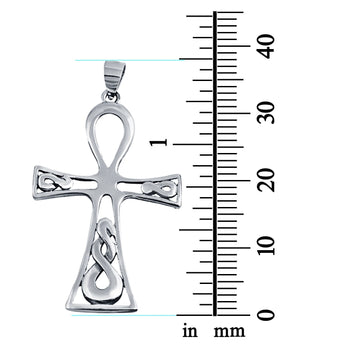 Ankh Cross Pendant Charm 925 Sterling Silver